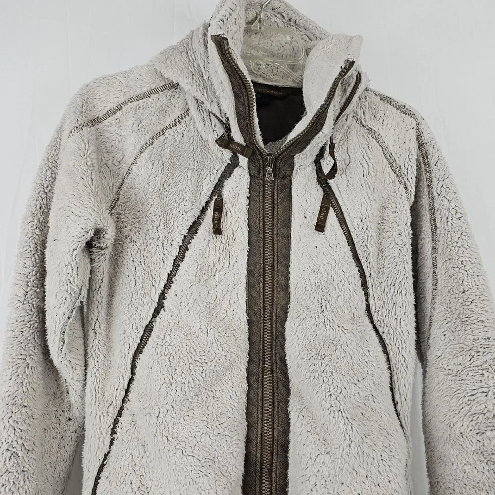 Kuhl Flight Jacket Size Small Oat Stone High Pile Fleece Zip Up Womens - Picture 6 of 13